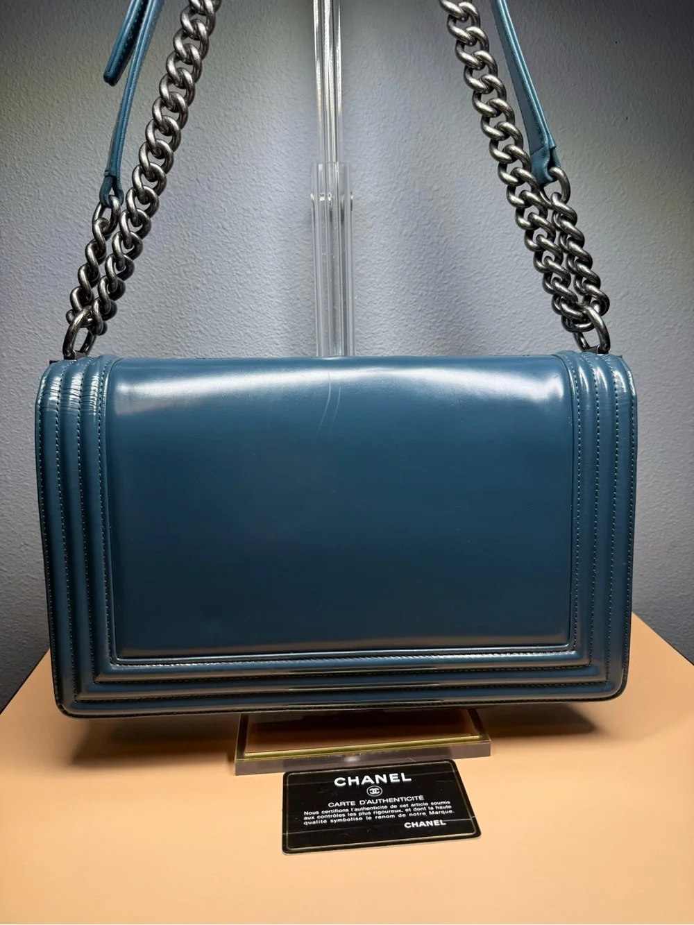 CHANEL Blue Reverso Boy